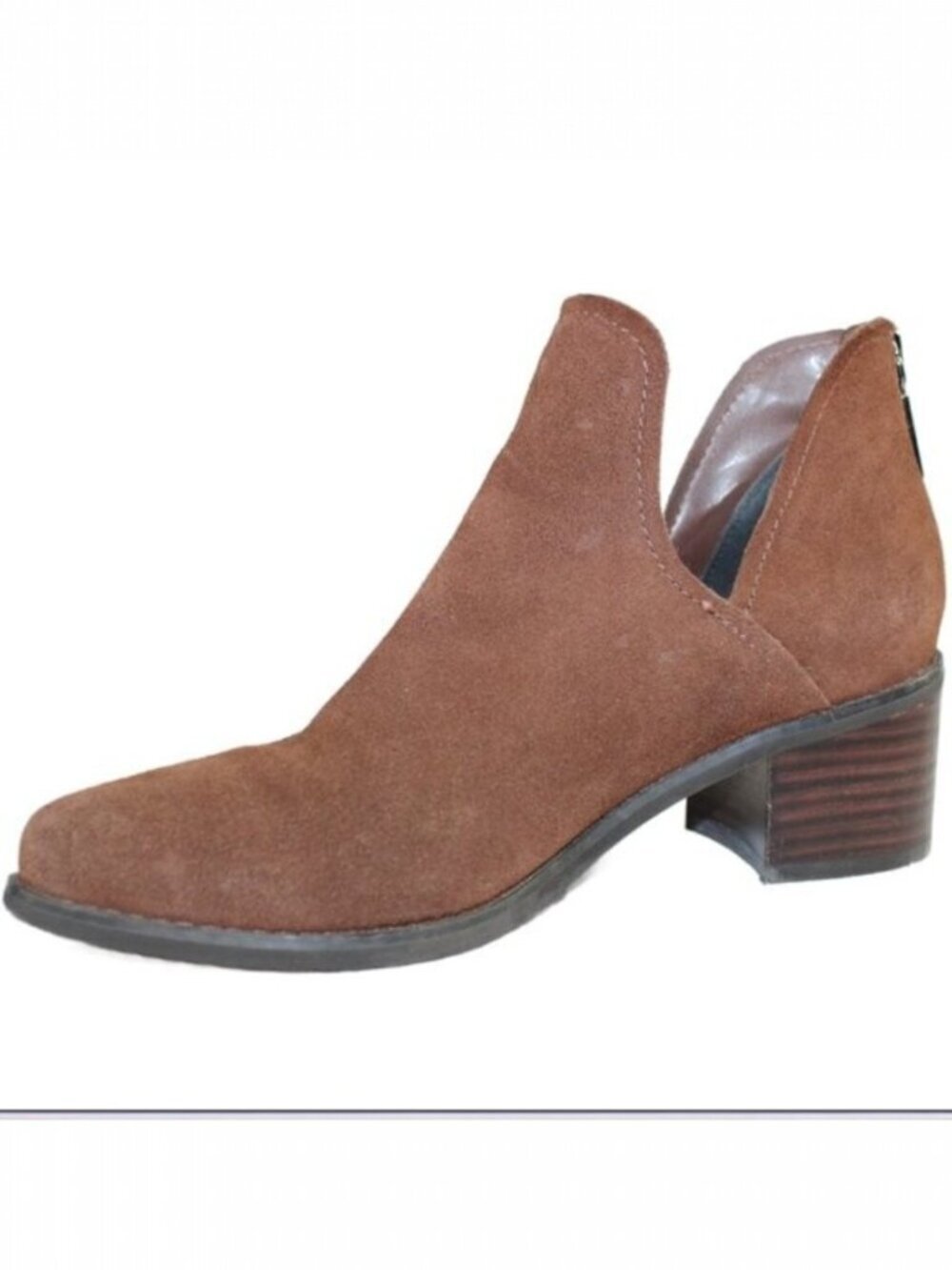 Blondo Eliza Brown Mocha Suede Waterproof Western Attitude Bootie Size 7.5